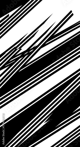 Abstract Black and White Diagonal Lines Pattern Background Vector Graphic Design Element