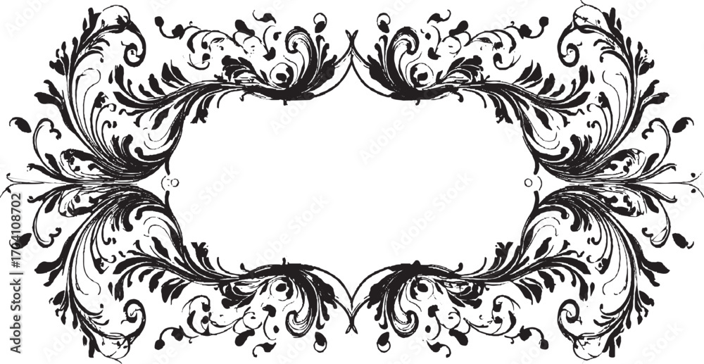 Fototapeta premium grunge black and white frame vector design on transparent background