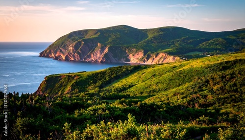Wallpaper Mural Scenic coastal vista at sunset Torontodigital.ca