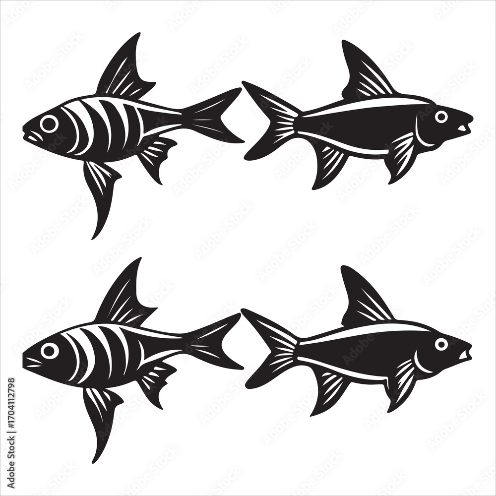 Fototapeta premium A Vibrant and Graceful Swordtail Fish, a Tropical and Freshwater Species with a Distinctive Elongated and Caudal Fin, a Livebearer Aquatic Pet for the Home Aquarium
