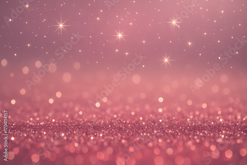 Pink glitter sparkle texture with dreamy glow and soft romantic light