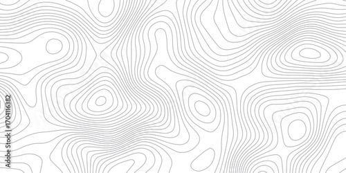 Modern abstract white background with topographic contour mapping and elevation line design for geographic artwork
