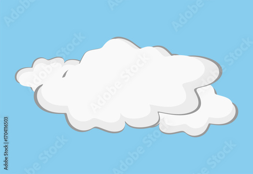 Flat vector illustration of the sun partially covered by clouds on an orange sky background. Simple weather icon design for forecast apps, climate graphics, and educational materials