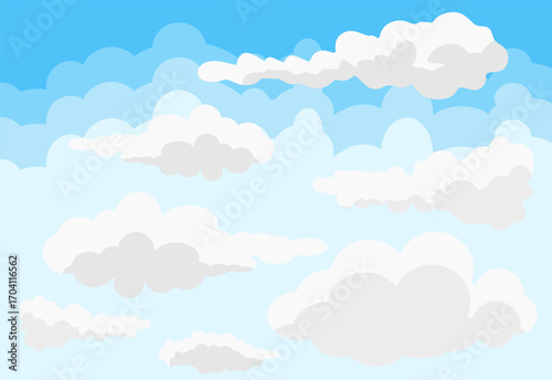 Flat vector illustration of the sun partially covered by clouds on an orange sky background. Simple weather icon design for forecast apps, climate graphics, and educational materials