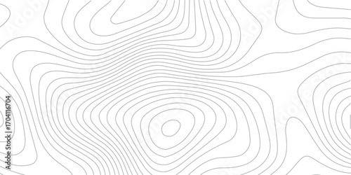 Abstract geographic contour line background with topographic elevation patterns on white paper texture imitation
