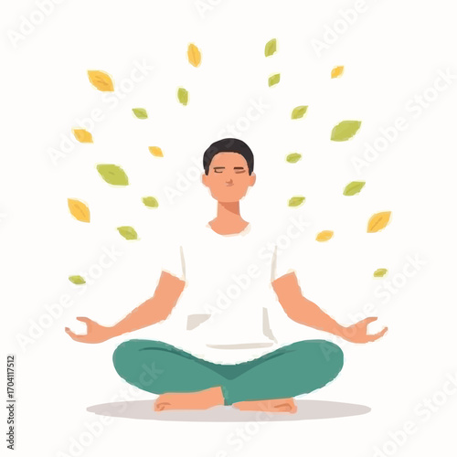young woman meditating