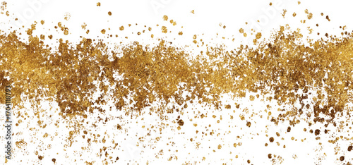 Gold Glitter Brush Stroke Golden glitter grunge brush stroke, gold glitter paint brush stroke banner Gold glitter swash shiny stroke shape, luxury party brush, element vector design on transparent bac