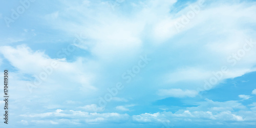 sunny sky blue light watercolor background. Aquarelle painting brush effect card paper textured canvas cloudy smoke space for text, entertaining card, template. aquamarine color graphics illustration