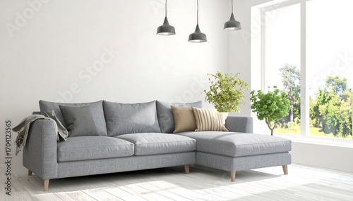 Wallpaper Mural Modern living room interior Torontodigital.ca