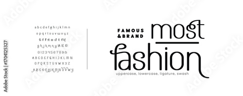 Elegant Font, aesthetic, Uppercase Lowercase and Number. wedding font, Classic Lettering Minimal Fashion Designs. Typography modern serif fonts regular decorative vintage concept. vector illustration
