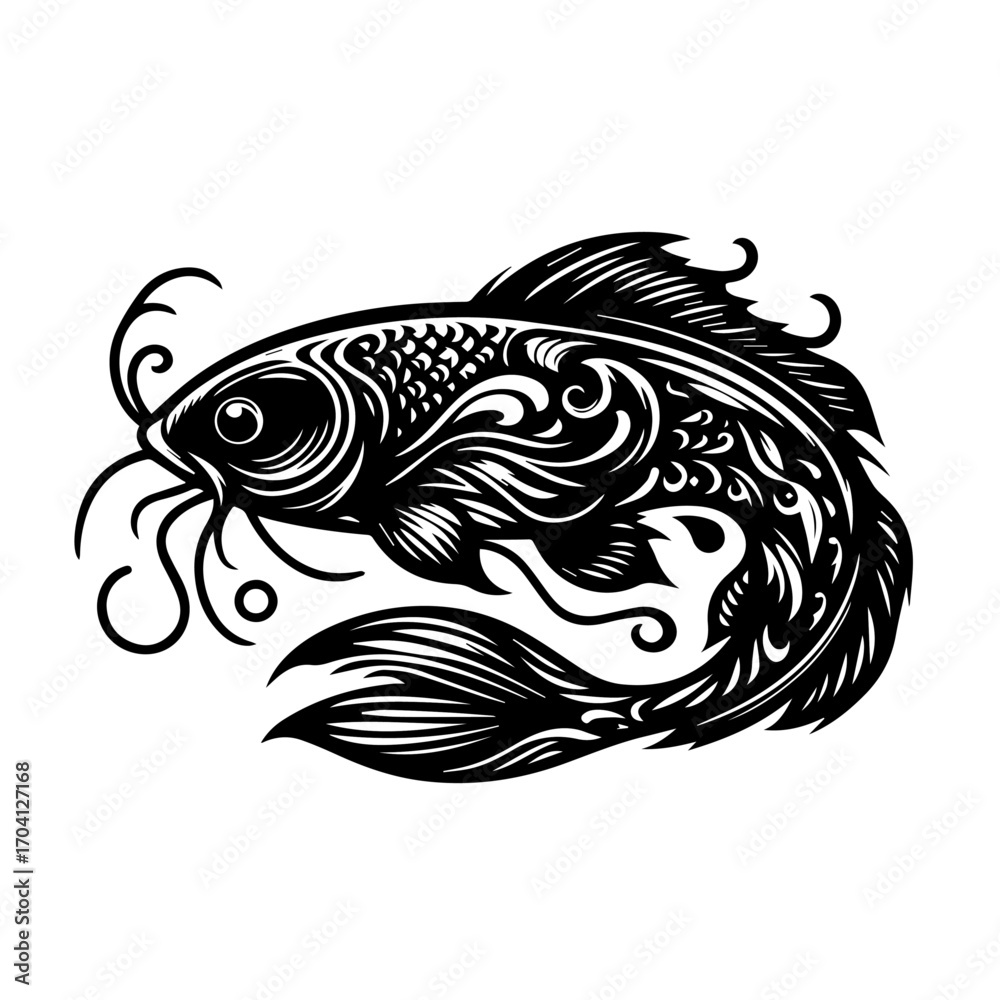 Fototapeta premium Minimalist black geometric abstract design element