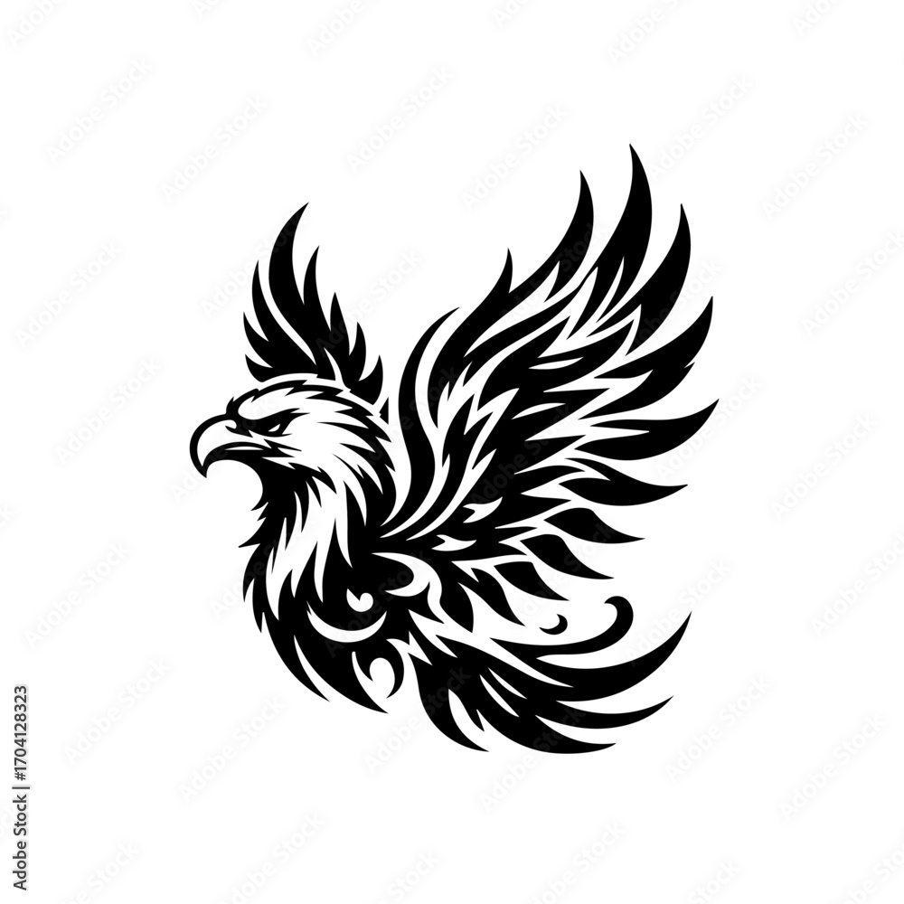 Obraz premium Abstract geometric black and white vector illustration