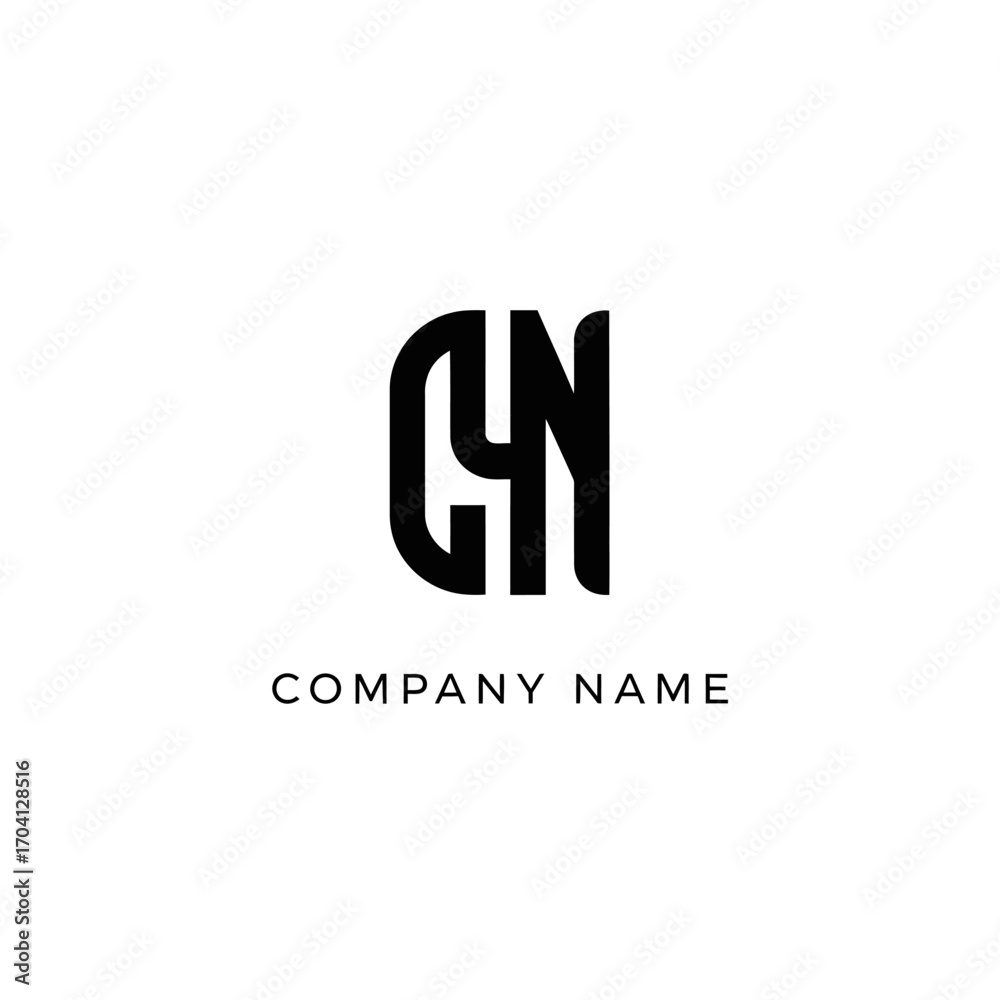 Fototapeta premium Abstract CYN Logo Design with Modern Typography and Minimalist Style.