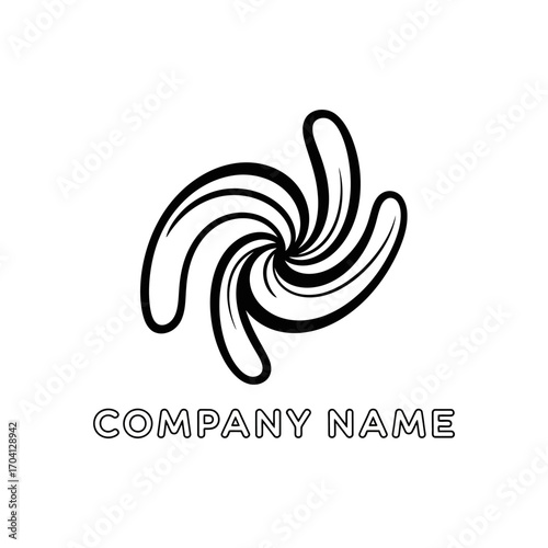 Abstract Swirling Design Logo.
