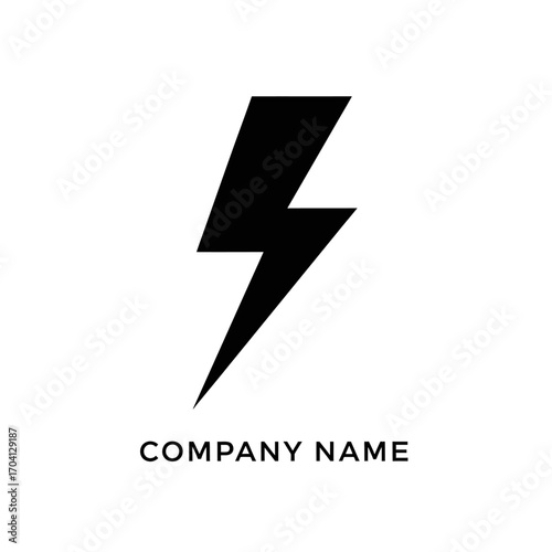 Black lightning bolt symbol representing energy and power.