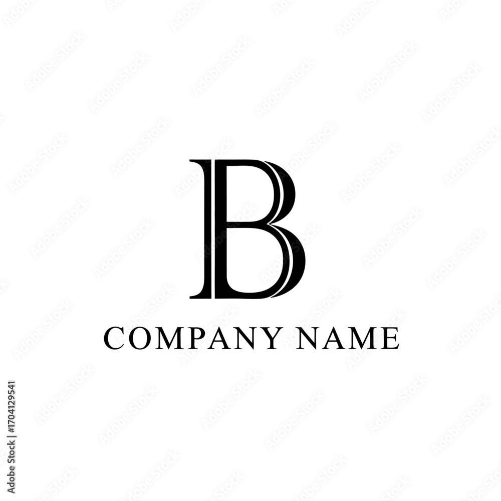 Obraz premium Elegant Double Letter B Logo Design for Company Name.