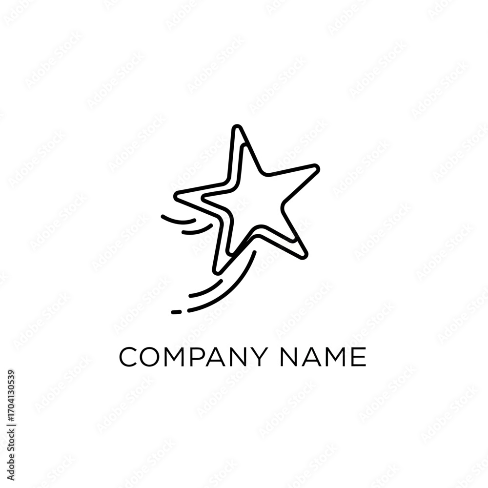 Obraz premium Simple and elegant star logo design for a company representing success and achievement.