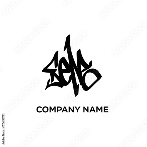 Urban graffiti tag logo in a dynamic street art style.