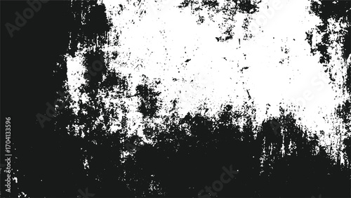Vector Grunge Brush Strokes Texture | Black and White Paintbrush Stroke Background