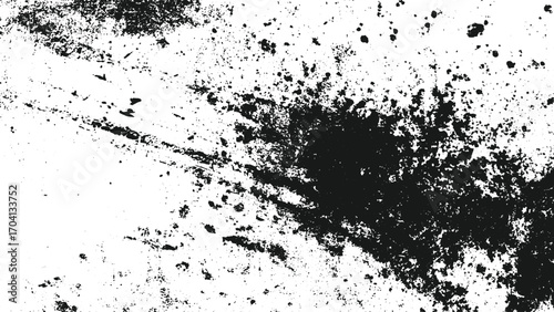 grunge line dots Vector Grunge Brush Stroke Texture Black and White Painting on Transparent Background