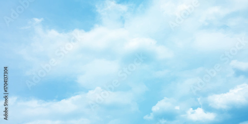 Blue air daylight natural fresh clouds fluffy panorama atmosphere love canvas white background image surface splashed wallpaper.