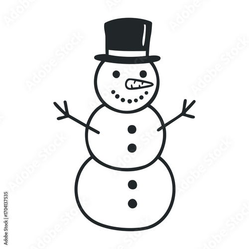 Joyful snowman celebration winter wonderland illustration festive environment playful perspective seasonal cheer. Vector illustration