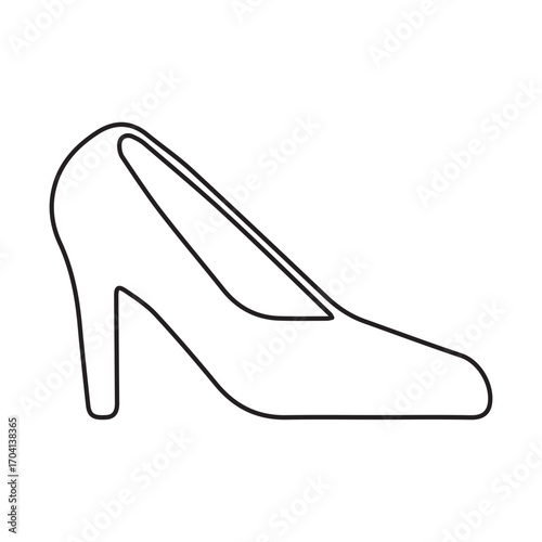 High Heel Shoe Outline