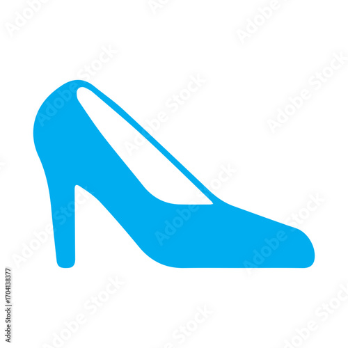 Blue high heel icon
