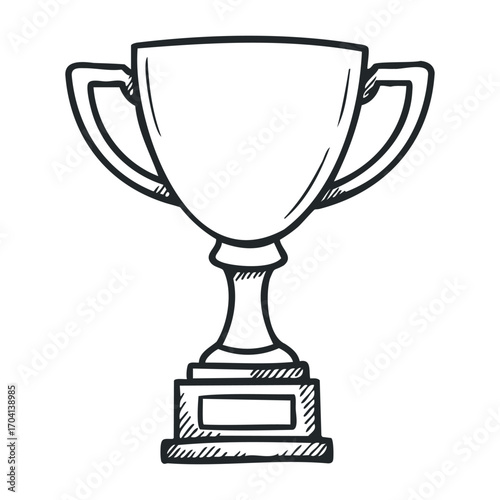 Celebrating achievement trophy presentation ceremony community center award event indoor eye-level recognition. Vector illustration