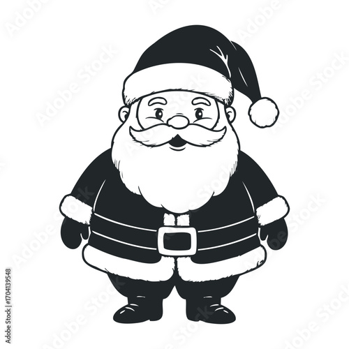 Jolly santa claus illustration holiday theme digital art festive atmosphere cheerful perspective christmas spirit. Vector illustration