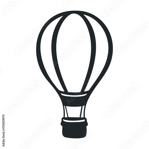 Spectacular hot air balloon ride scenic landscape adventure experience aerial view thrilling journey. Vector illustration