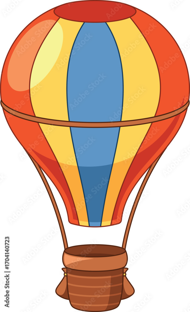 Obraz premium Air hot balloon vector illustration