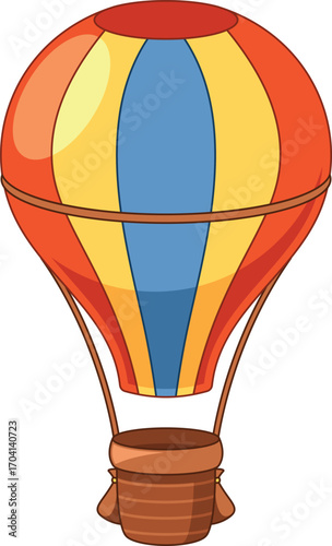 Air hot balloon vector illustration