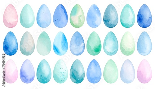 Wallpaper Mural Pastel watercolor eggs Torontodigital.ca