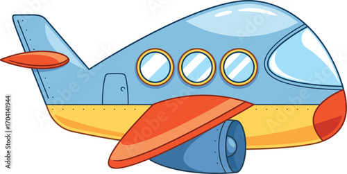 Airplane cute childish design vector illustration