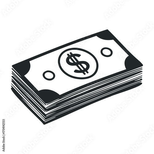 Financial transactions business sector image of money digital environment close-up view wealth and economy. Vector illustration