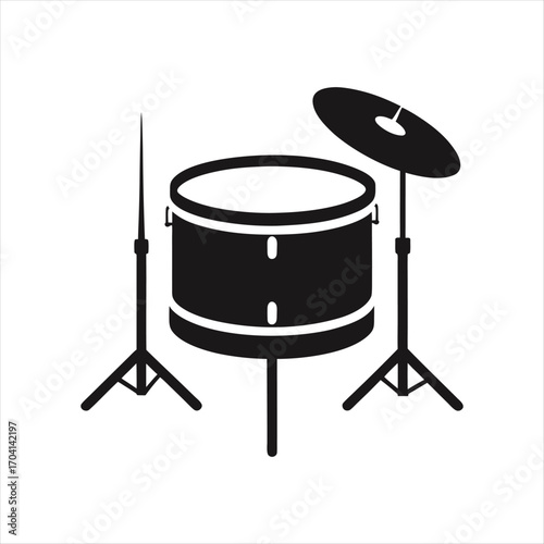snare drum isolated on white