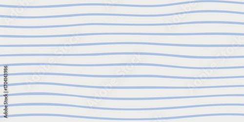 Sea ripples water summer background with pattern. Uneven deformed hand drawn blue wavy organic doodle curved winding lines. Hello it's summer time hand lettering.