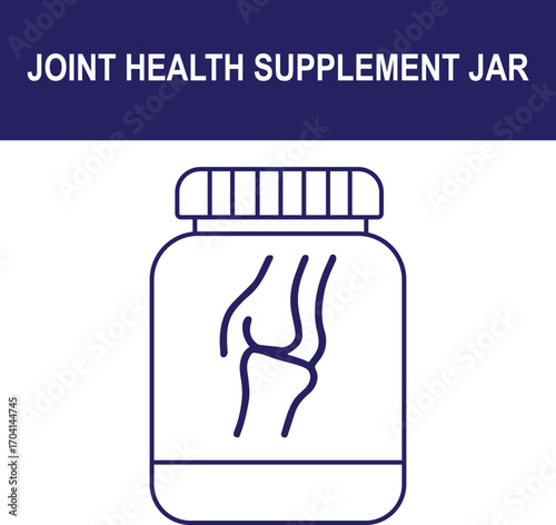 Joint health supplement in a bottle joint support and care concept