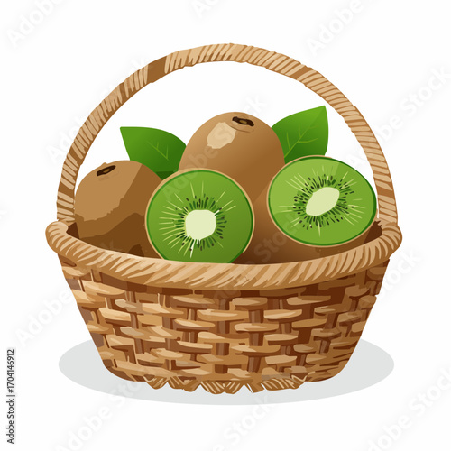 Kiwis in einem Korb