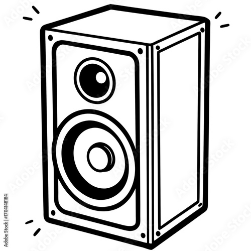 Retro Boombox Speaker Vector Art