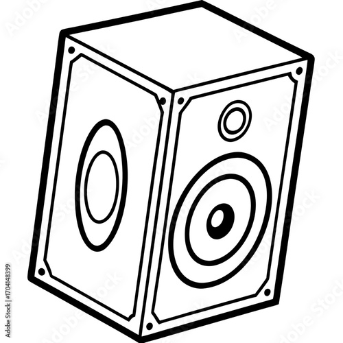 Retro Boombox Speaker Vector Art