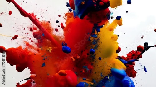 Abstract colorful paint art