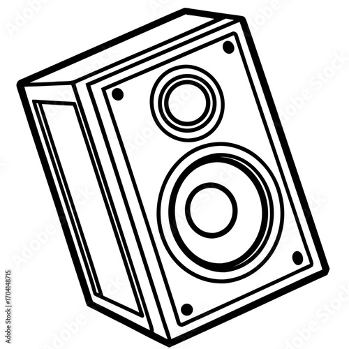 Retro Boombox Speaker Vector Art
