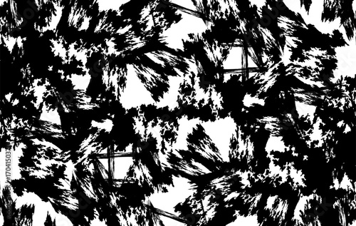 A bold and detailed seamless grunge abstract texture in black and white. Featuring distressed brush strokes and rough scratch effects, Perfect for wallpapers, posters, album covers, fabrics.