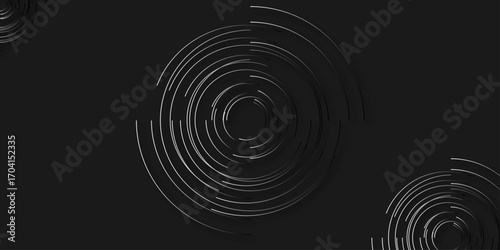 Black hole vortex, circular motion, light rays. Use in animation backgrounds. Spiral with gray colors lines as dynamic abstract vector background or logo or icon. spiral circle abstract dot spiral.