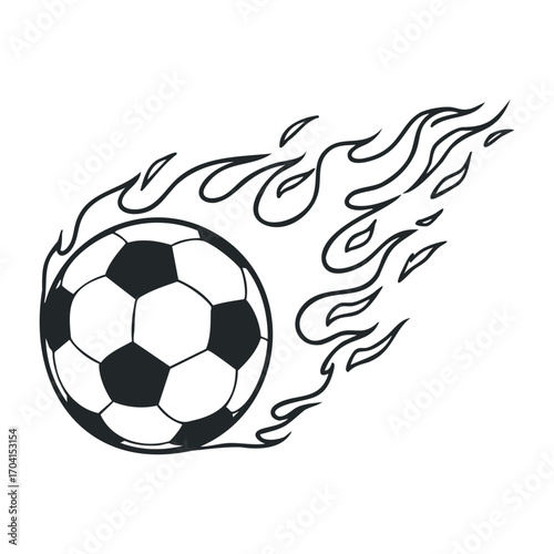 Dynamic soccer ball in motion sports field graphic illustration energetic environment action-oriented perspective. Vector illustration