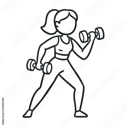 Strength training workout indoor gym illustration fitness energetic pose healthy lifestyle. Vector illustration