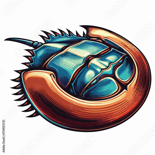 Stylized Horseshoe Crab 