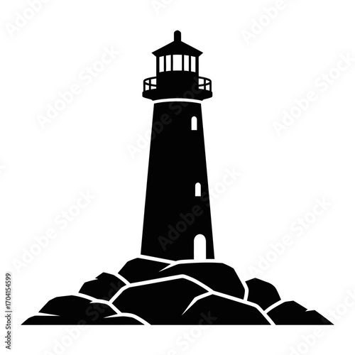 lighthouse on a white background